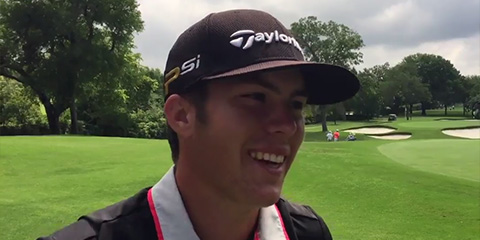 Walker Lee at U.S. Open sectional qualifying in 2017