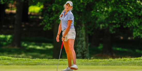 Rachel Kuehn on No. 13 at Woodmont CC (USGA)