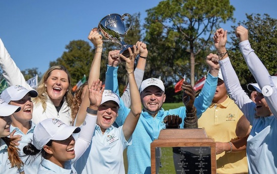 The International Team celebrates victory in Florida