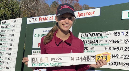 Emerson Blair won her second straight Pride of the South Amateur