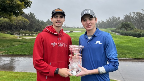 San Diego Amateur co-champions Dylan VanderVeer (left) and Ben Soicher<br>AmateurGolf.com photo