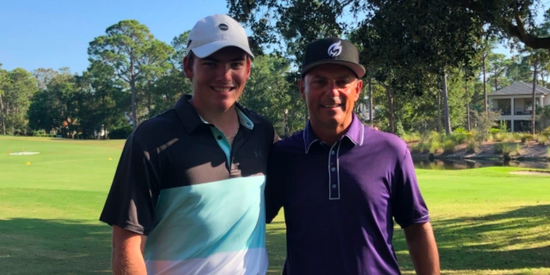 Zerman (right) with student Griffin Steutel (Credit: GolfWeek)