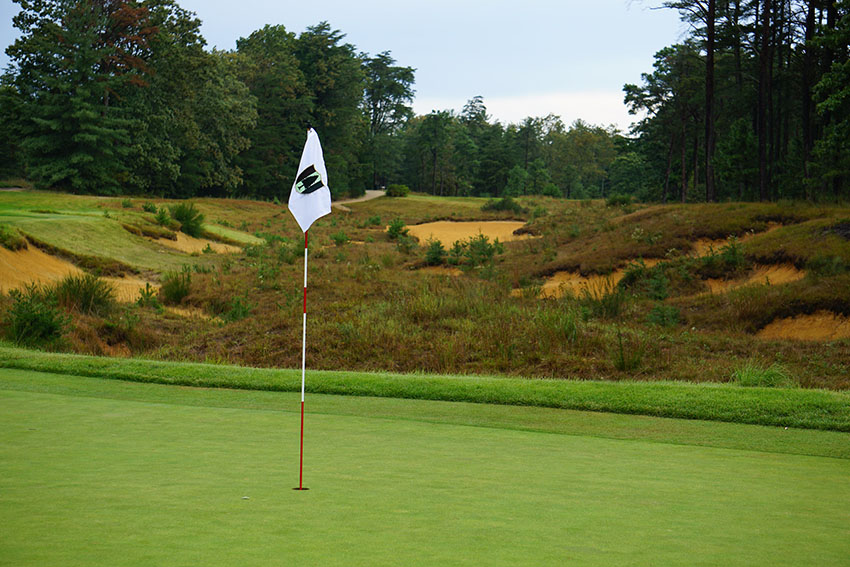 Looking back from behind the 12th green at Pine Valley (Sean Melia/AmateurGolf.com photo)