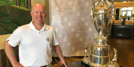 Andy Priest with the Southern Am trophy (Bowling Green Daily News)
