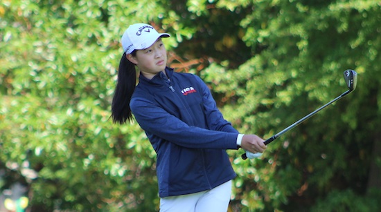 Angela Zhang - women's golf's newest phenom (Washington G.A. photo)