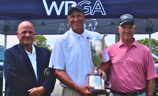 Sean Knapp, with WPGA President, Jim Beck (left) <br>and Hannastown Golf Club President, Joe Dytka (right)