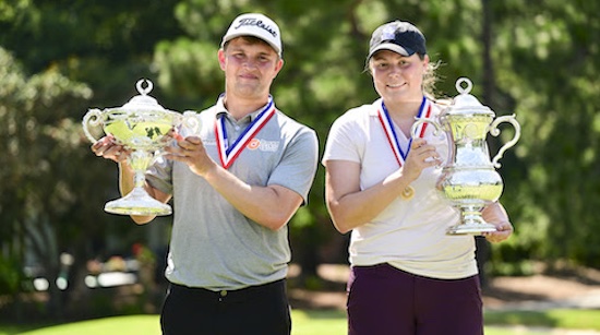 Overall champions Kipp Popert and Ryanne Jackson (USGA)