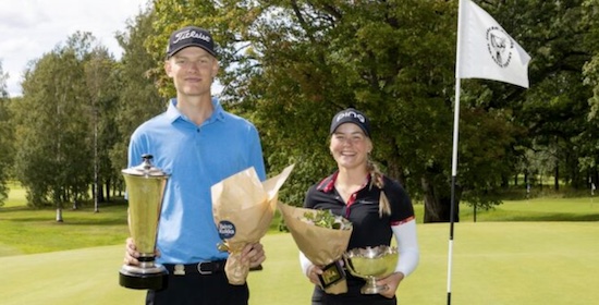 Finnish Amateur champions Jesse Saareks and Katri Bakker
