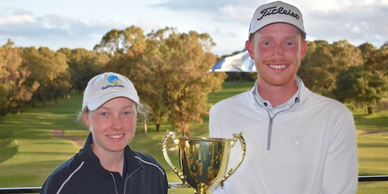 Jazy Roberts and Michael Hanrahan-Smith (Golf Australia Photo)