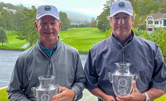 Tim Teaster and Rick Cloninger (Carolinas Golf Association Photo)