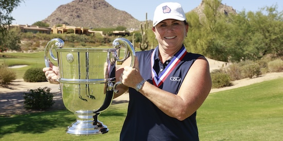 Sarah Gallagher wins the U.S. Senior Women's Amateur (USGA Photo)