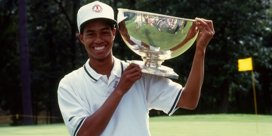 Tiger Woods at the 1992 U.S. Junior Amateur (USGA Photo)