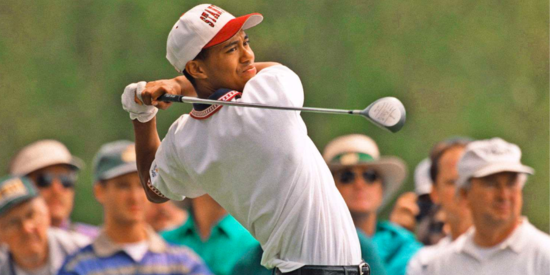 Tiger Woods won three U.S. Amateur titles