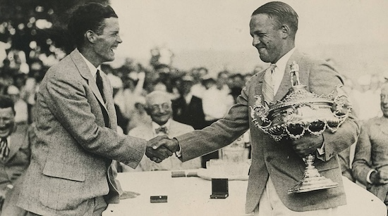 Bobby Jones (right) and Watts Gunn (USGA Archives Photo)