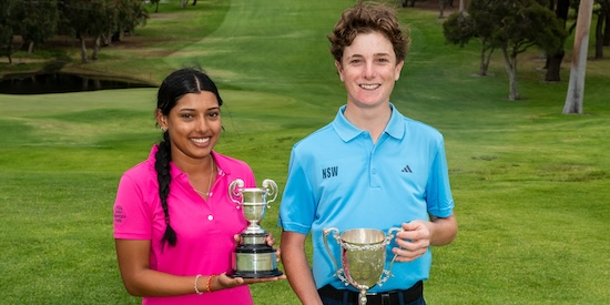 Shyla Singh and Samuel Cascio (Golf Australia Photo)
