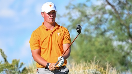 Caleb Surratt, who left Tennessee to join LIV Golf, is playing in Dallas (Tennessee Photo)